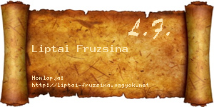 Liptai Fruzsina névjegykártya